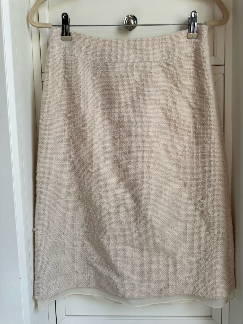 Banana Republic Cream Tweed Pencil Skirt